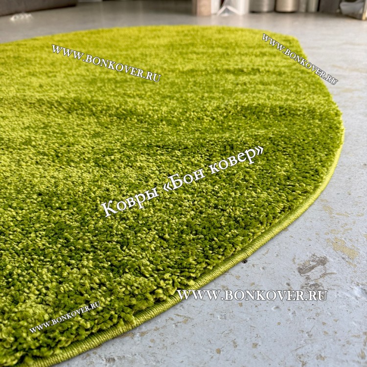 Витебский Овальный Ковер С Длинным Ворсом Зеленый
