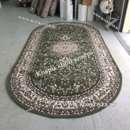 Ковер Лайт Карпет New 4 Дизайн 21 Зеленый Овал